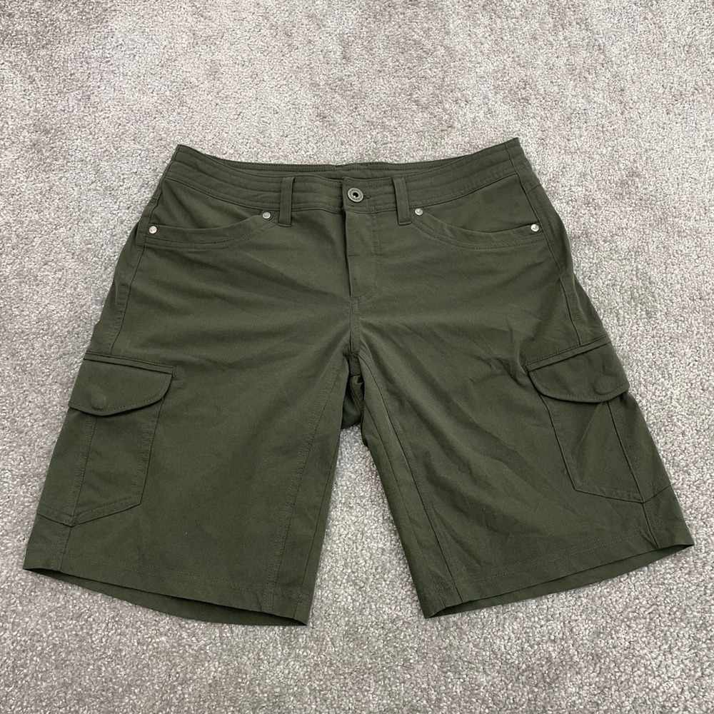 Kuhl Shorts Womens 6 Olive Green Cargo Multi-Pocket Hiking Outdoor Eathy Trail
